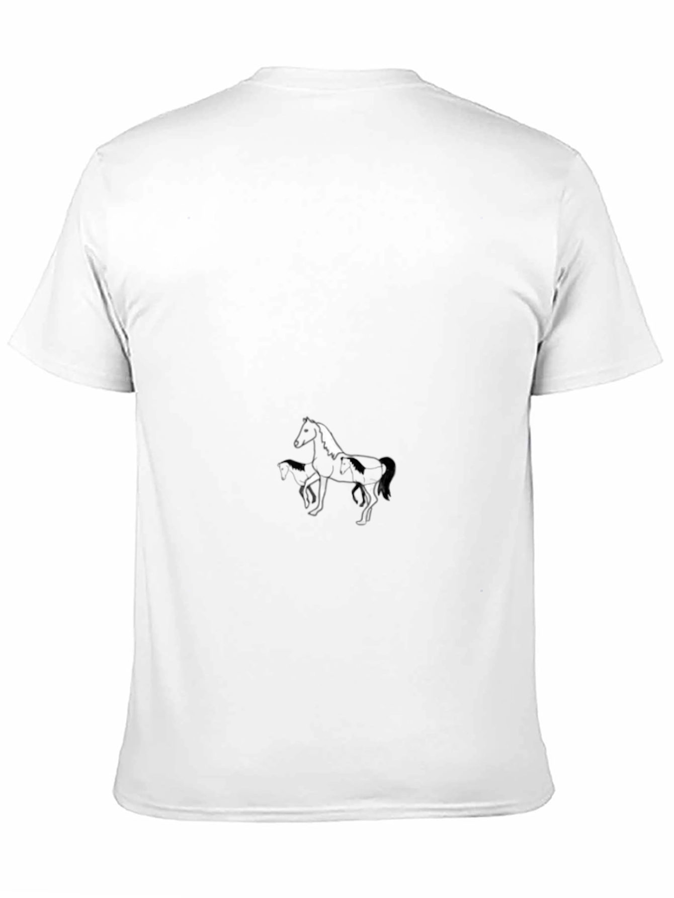 Black Horse Graphic Tee - Mens Casual T-Shirt