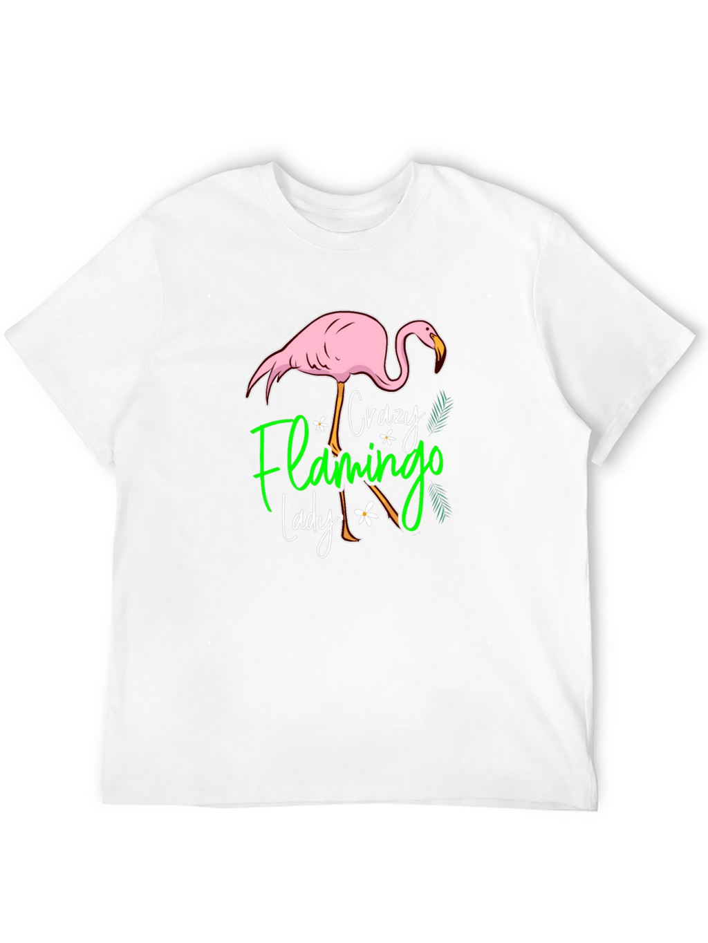 Crazy Flamingo Lady Black T-Shirt