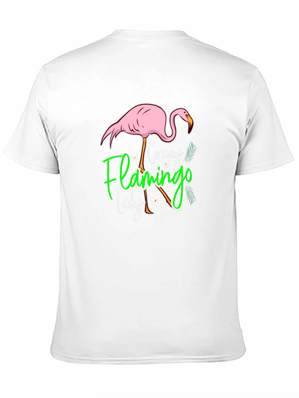 Crazy Flamingo Lady Black T-Shirt