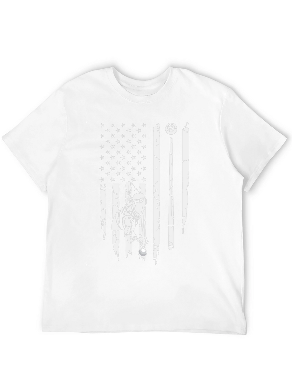 Pool Player USA Flag Graphic T-Shirt