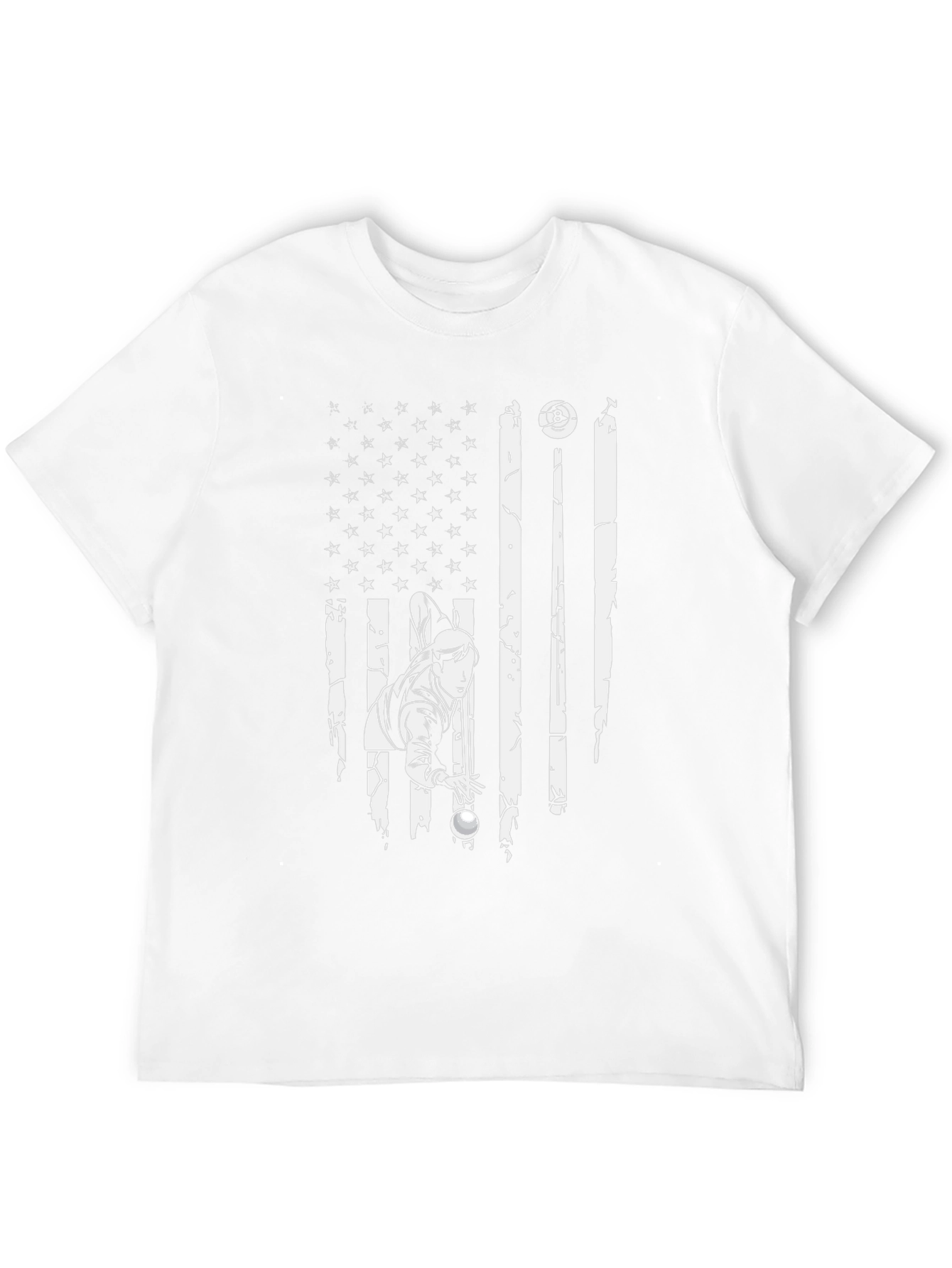 Pool Player USA Flag Graphic T-Shirt