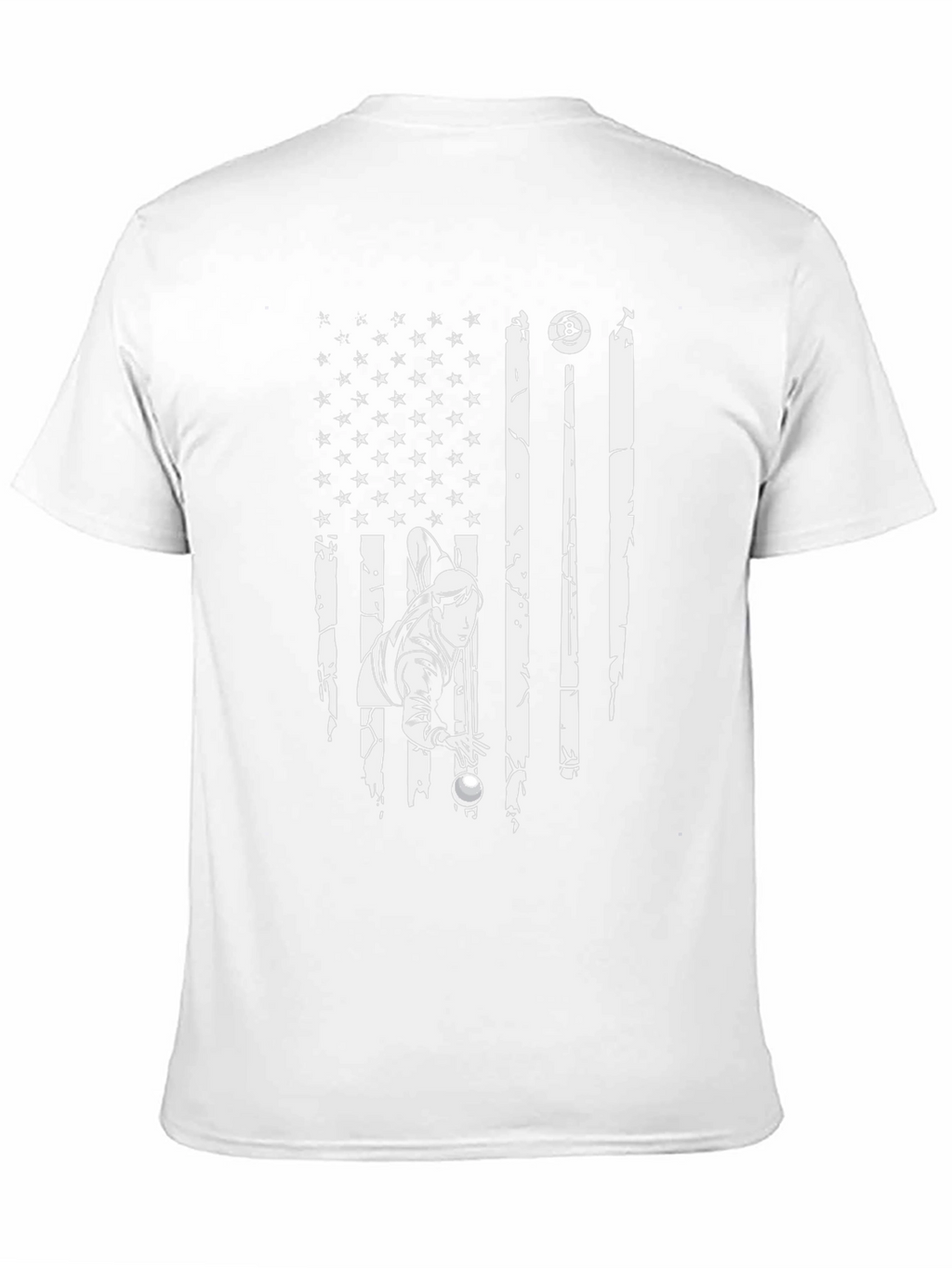 Pool Player USA Flag Graphic T-Shirt