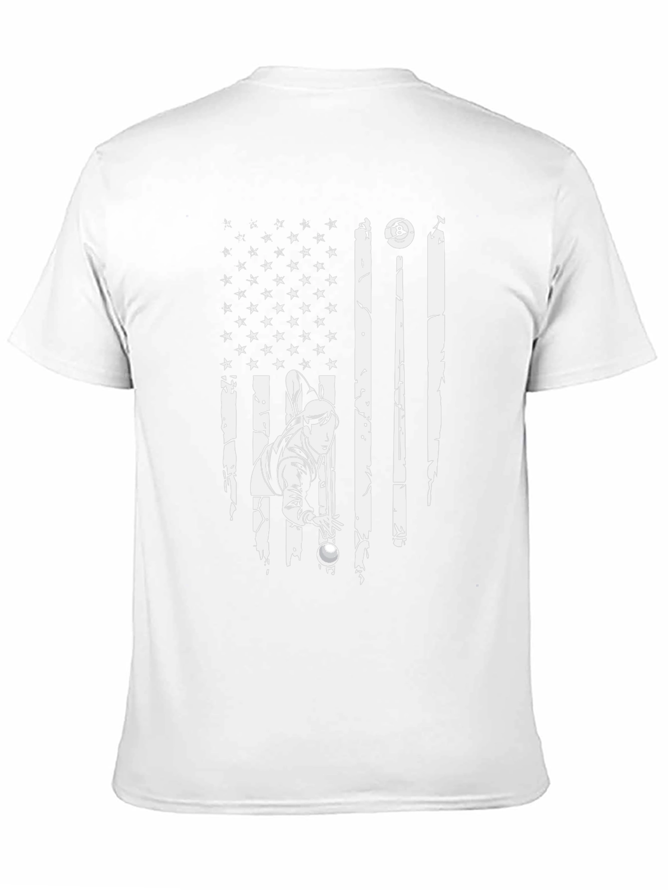 Pool Player USA Flag Graphic T-Shirt