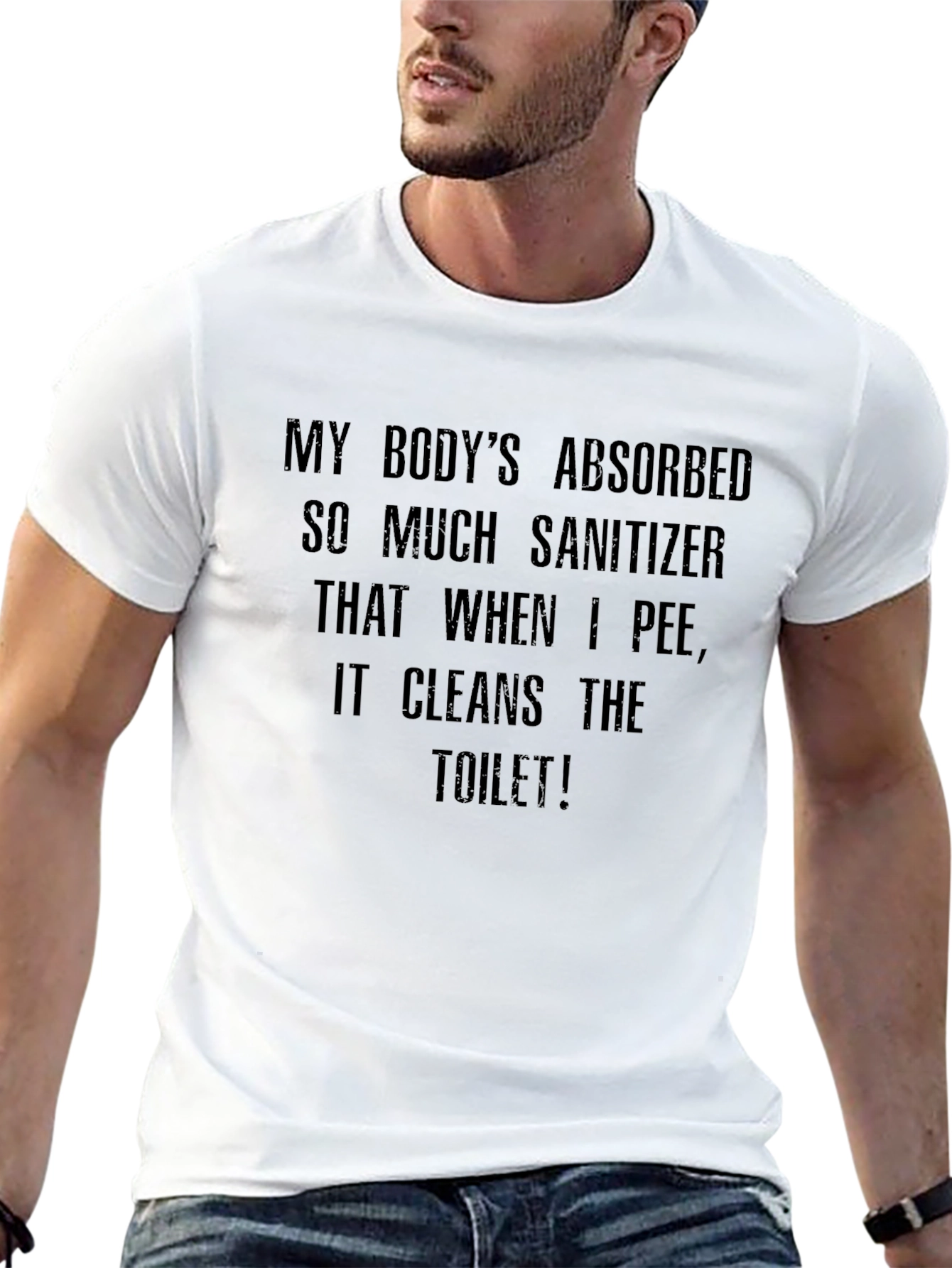 Funny Sanitizer T-Shirt - Cleans The Toilet Tee
