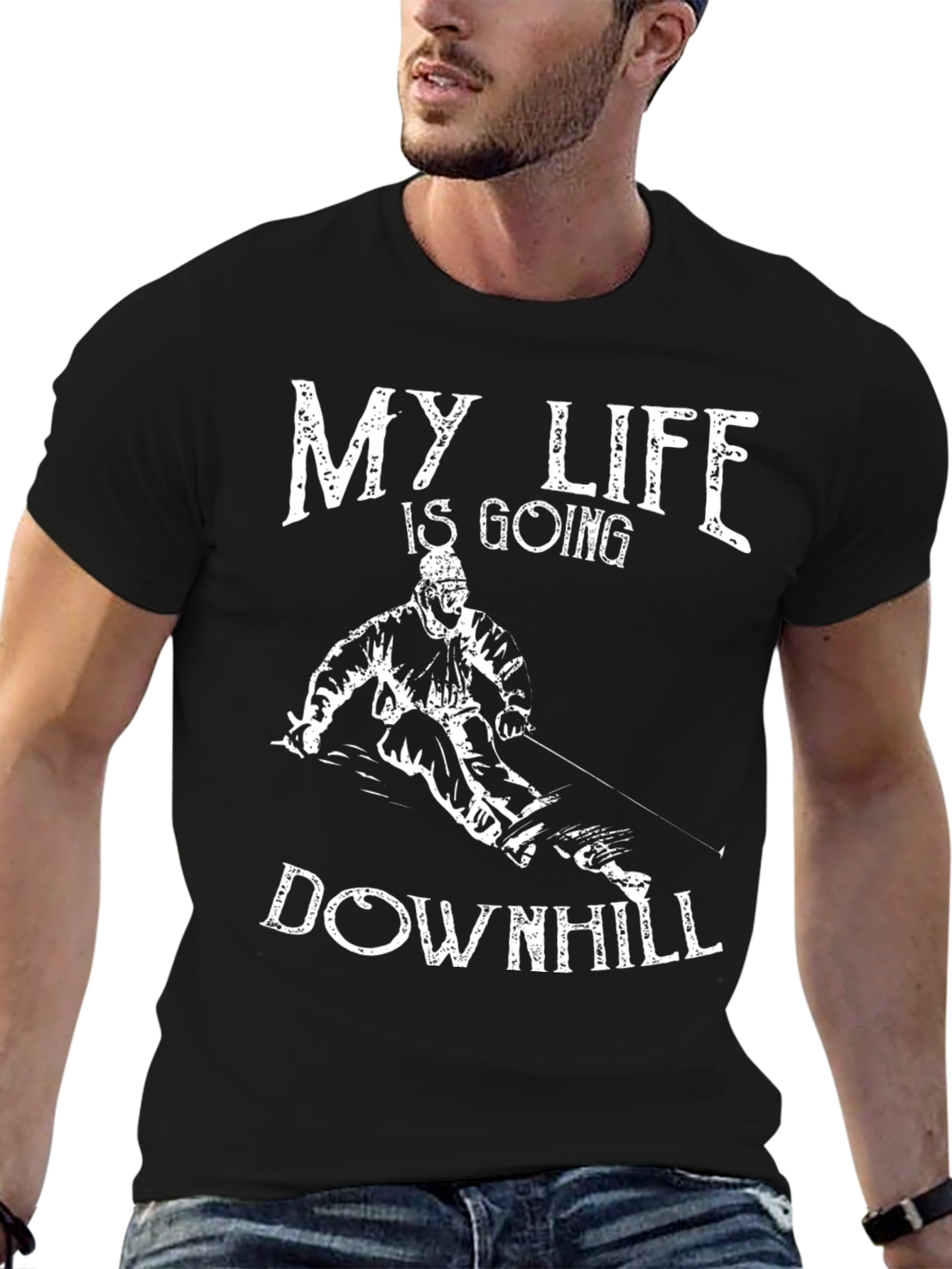 My Life is Going Downhill Ski T-Shirt