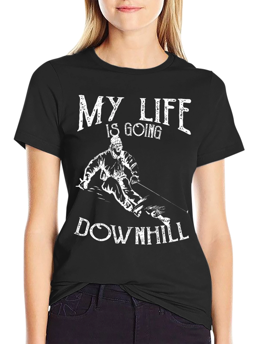 My Life is Going Downhill Ski T-Shirt