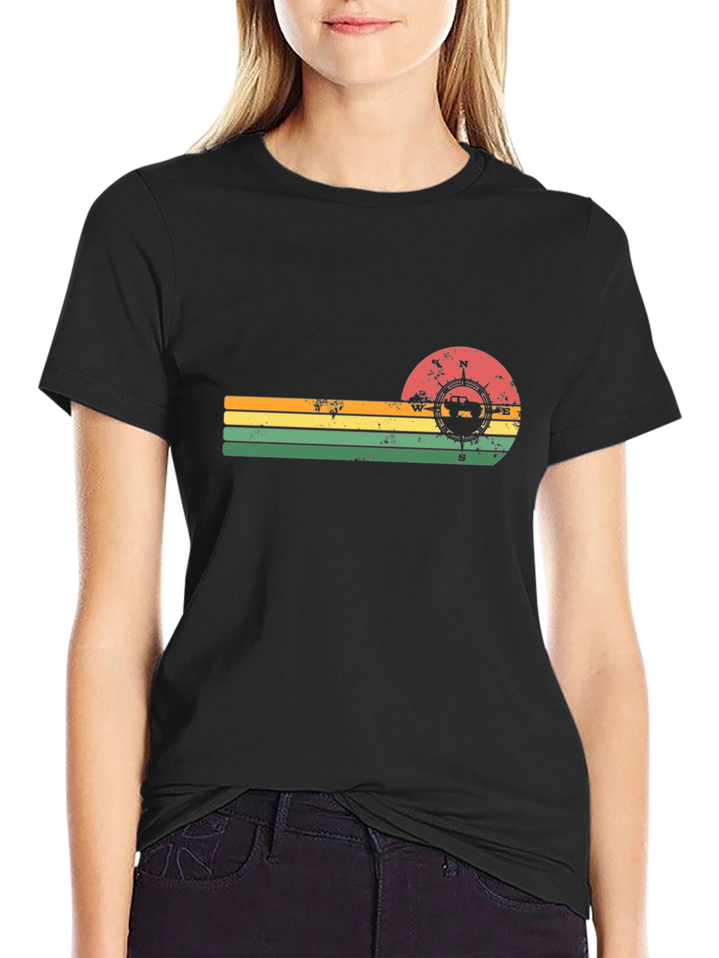 Retro Compass Jeep T-Shirt