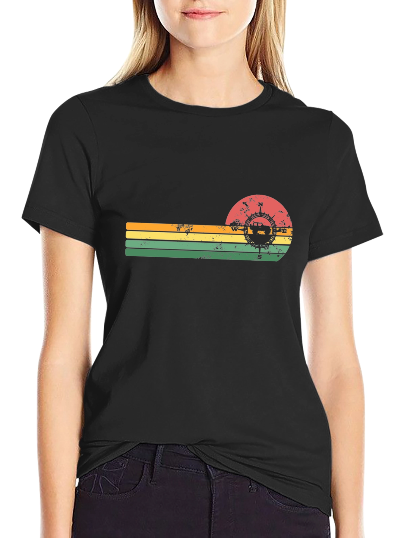 Retro Compass Jeep T-Shirt