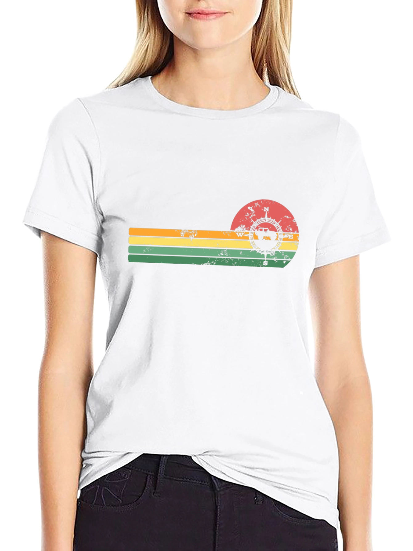 Retro Compass Jeep T-Shirt