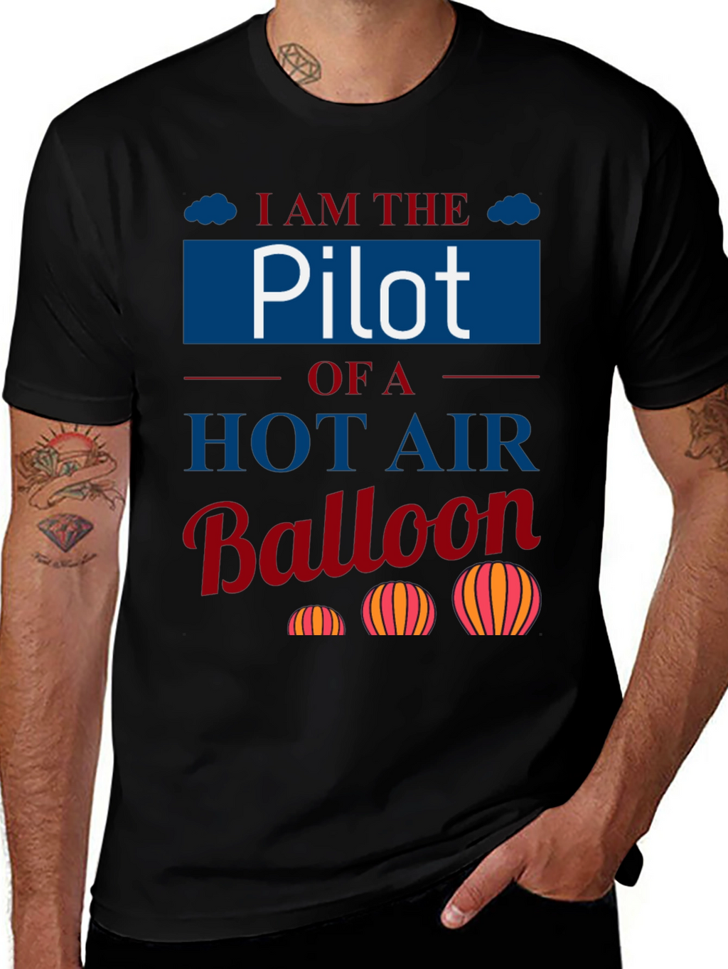 Pilot Hot Air Balloon T-Shirt - Aviation Lover Tee