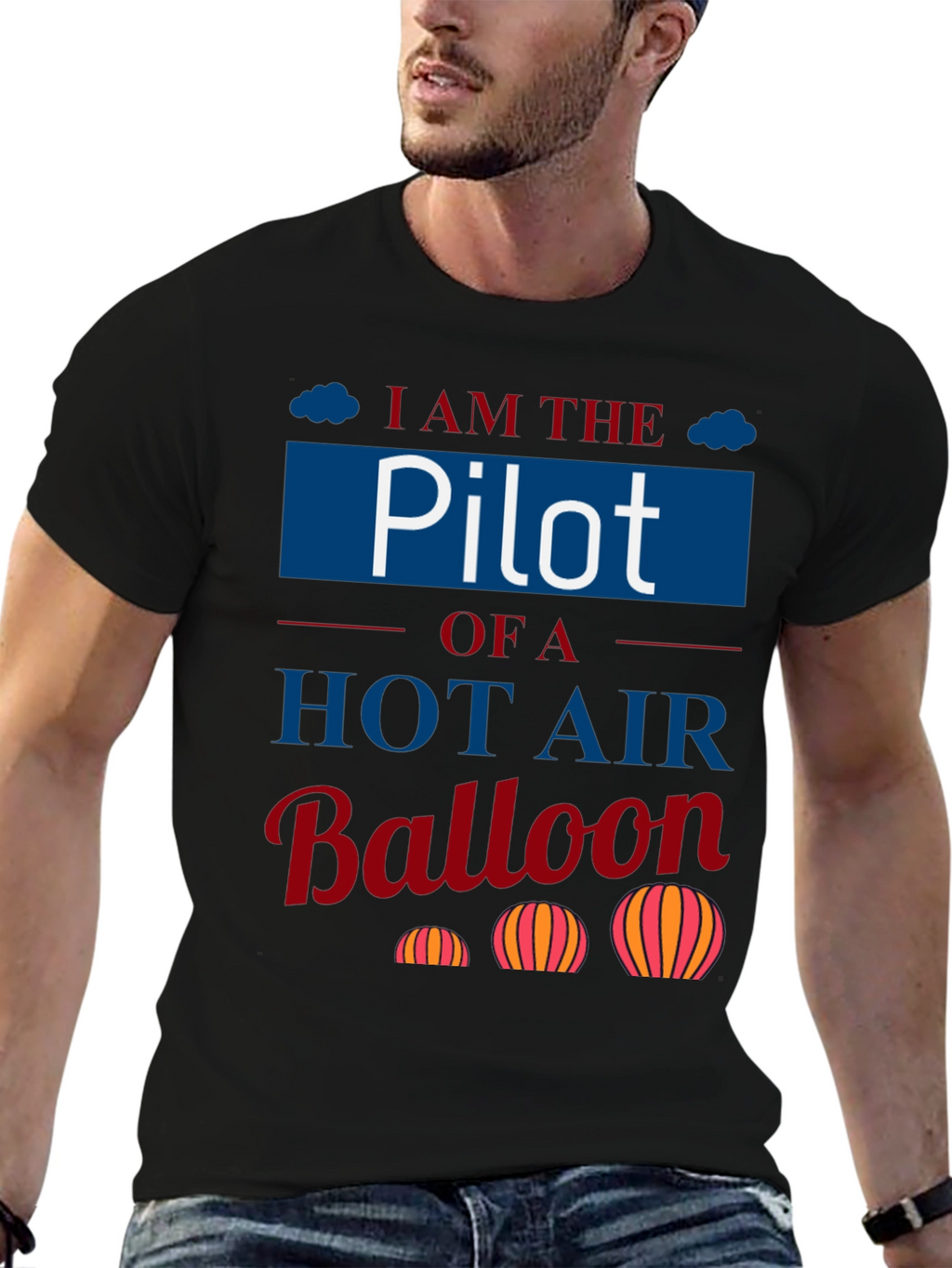 Pilot Hot Air Balloon T-Shirt - Aviation Lover Tee