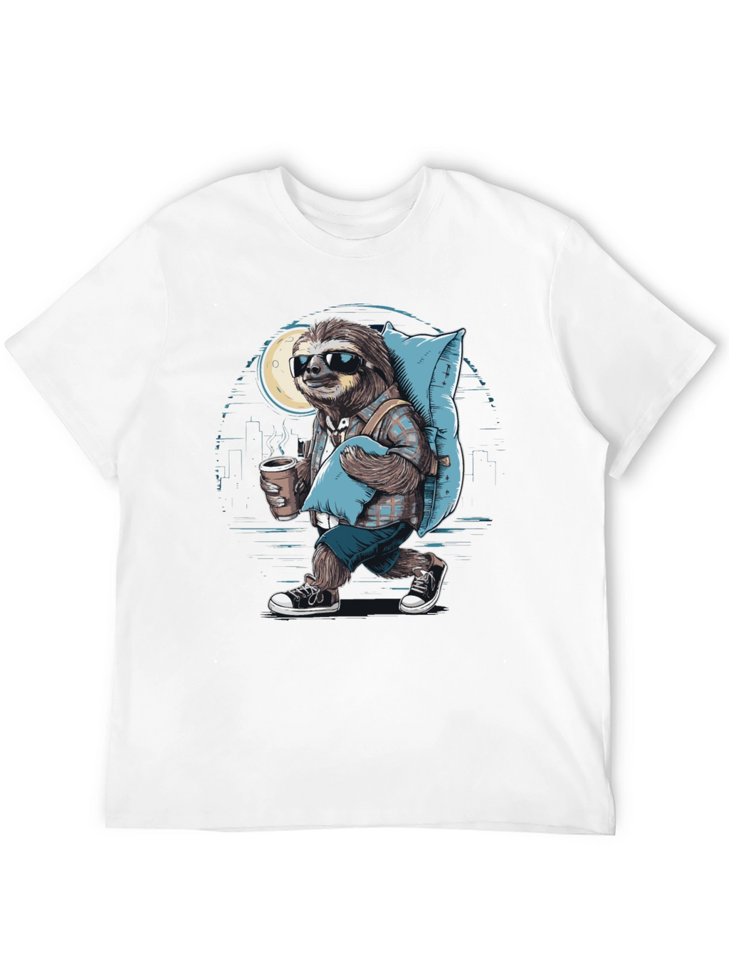 Sloth Wanderer Graphic Tee - Urban Sleepwalker T-Shirt