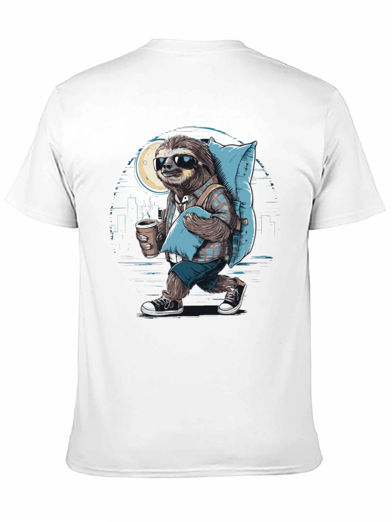 Sloth Wanderer Graphic Tee - Urban Sleepwalker T-Shirt
