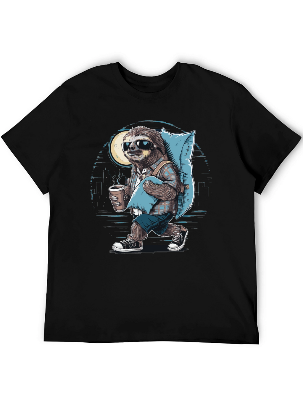 Sloth Wanderer Graphic Tee - Urban Sleepwalker T-Shirt