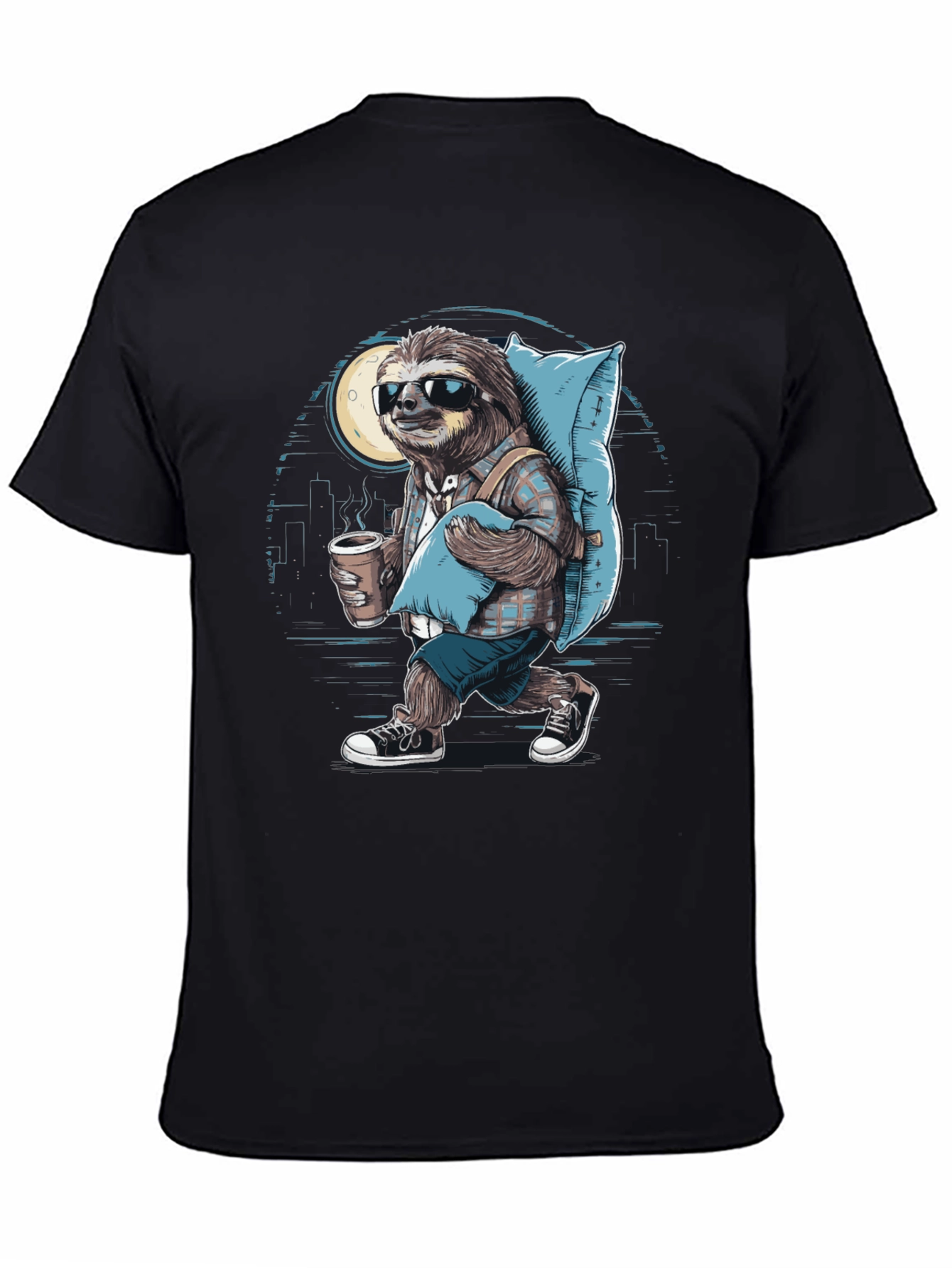 Sloth Wanderer Graphic Tee - Urban Sleepwalker T-Shirt