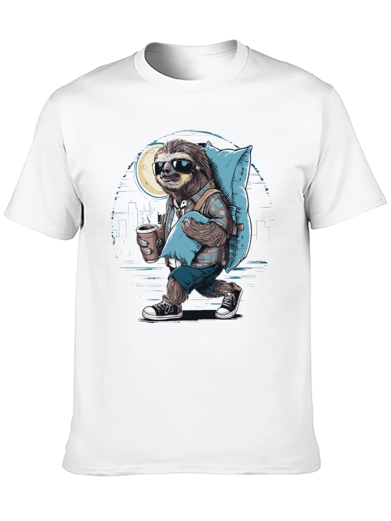 Sloth Wanderer Graphic Tee - Urban Sleepwalker T-Shirt