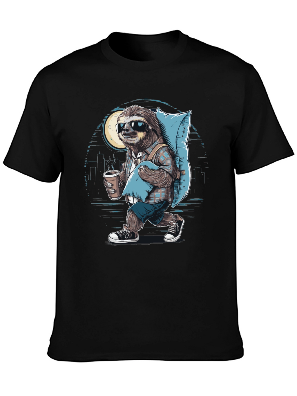 Sloth Wanderer Graphic Tee - Urban Sleepwalker T-Shirt