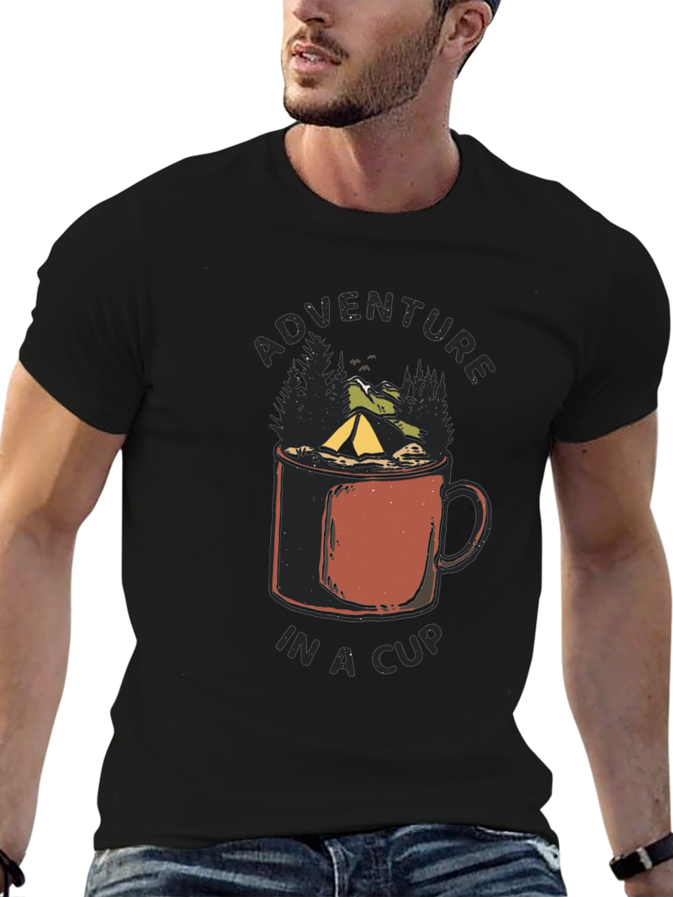 Adventure in a Cup Black Tee