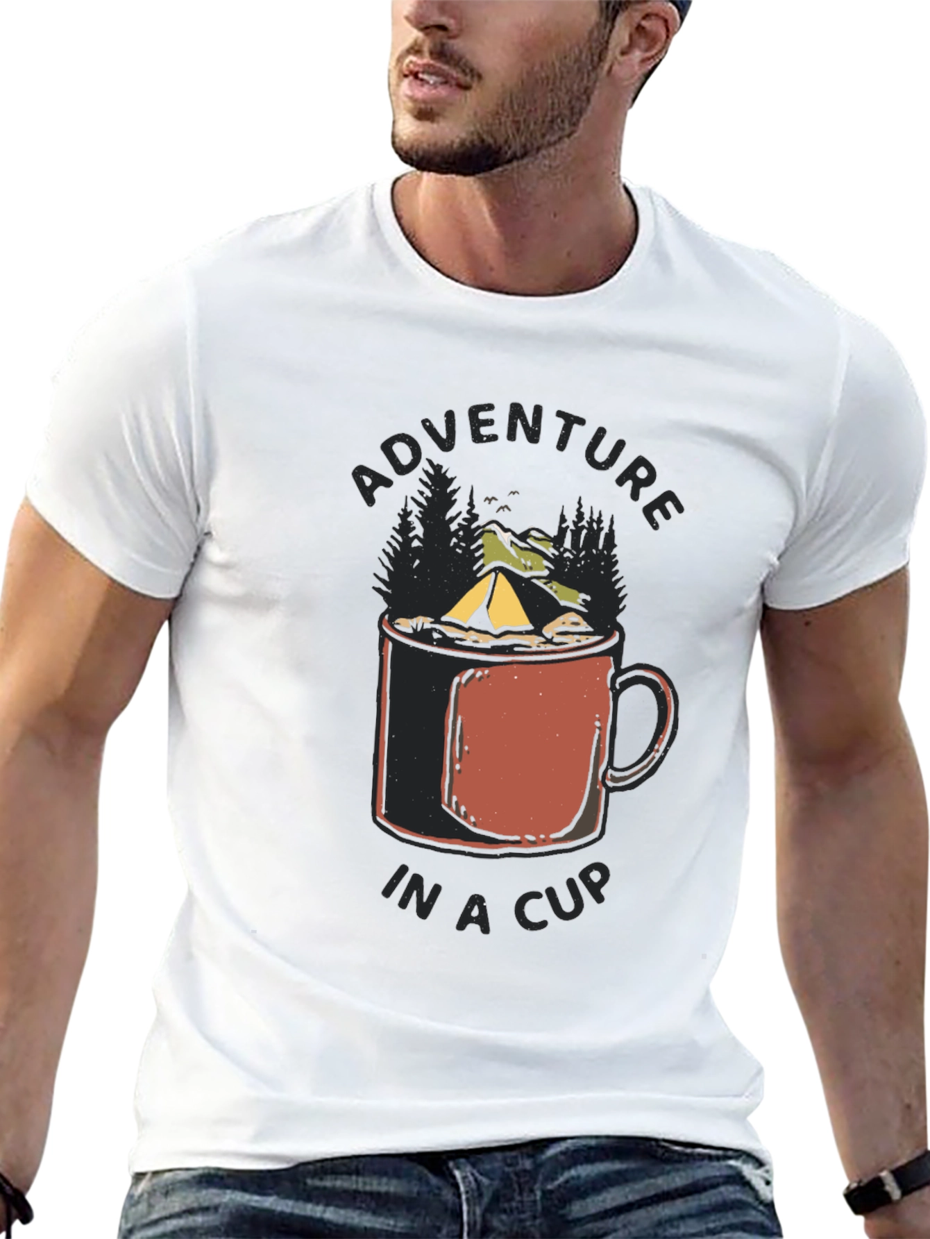 Adventure in a Cup Black Tee