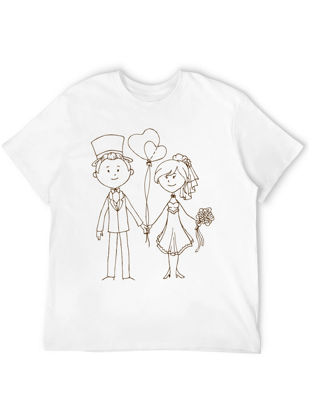 Black Wedding Couple Graphic Tee