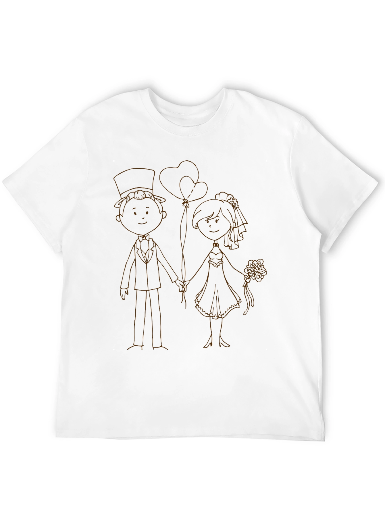 Black Wedding Couple Graphic Tee