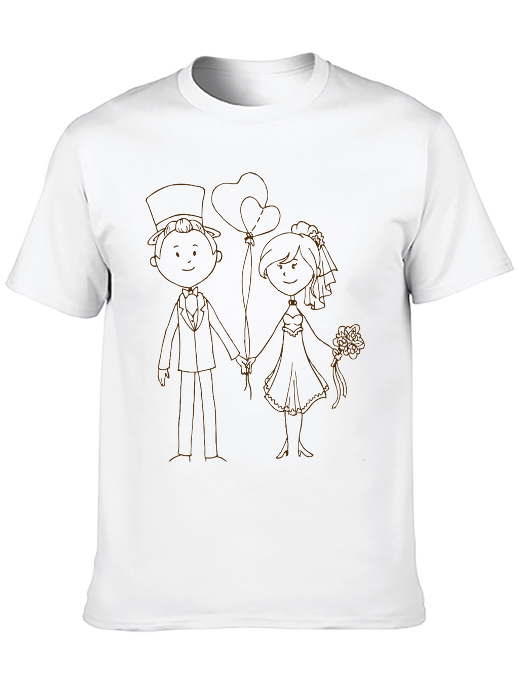 Black Wedding Couple Graphic Tee