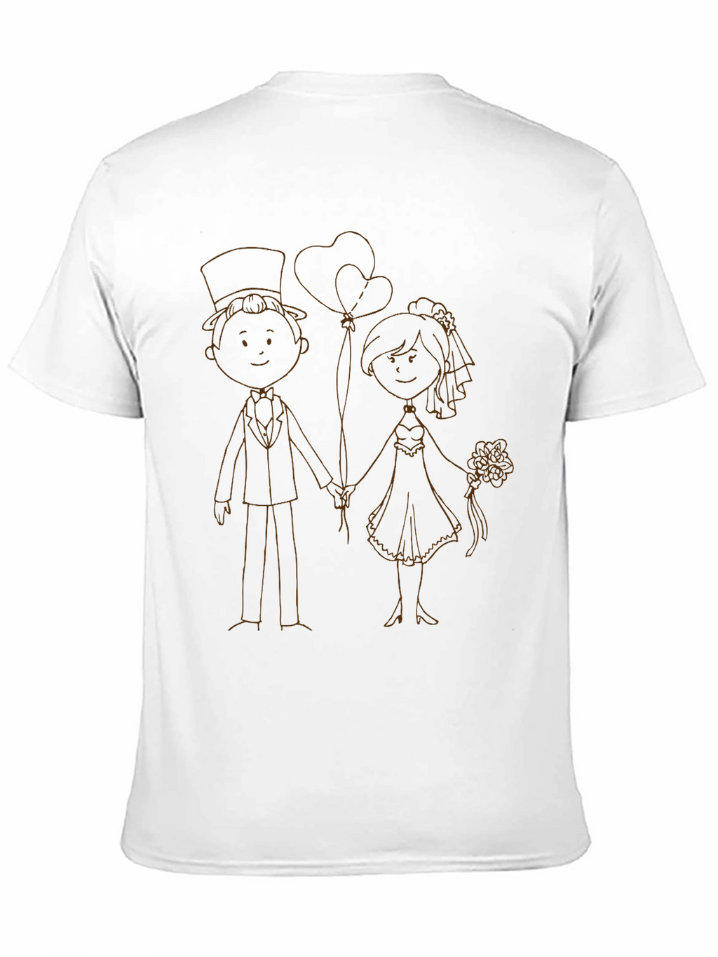 Black Wedding Couple Graphic Tee