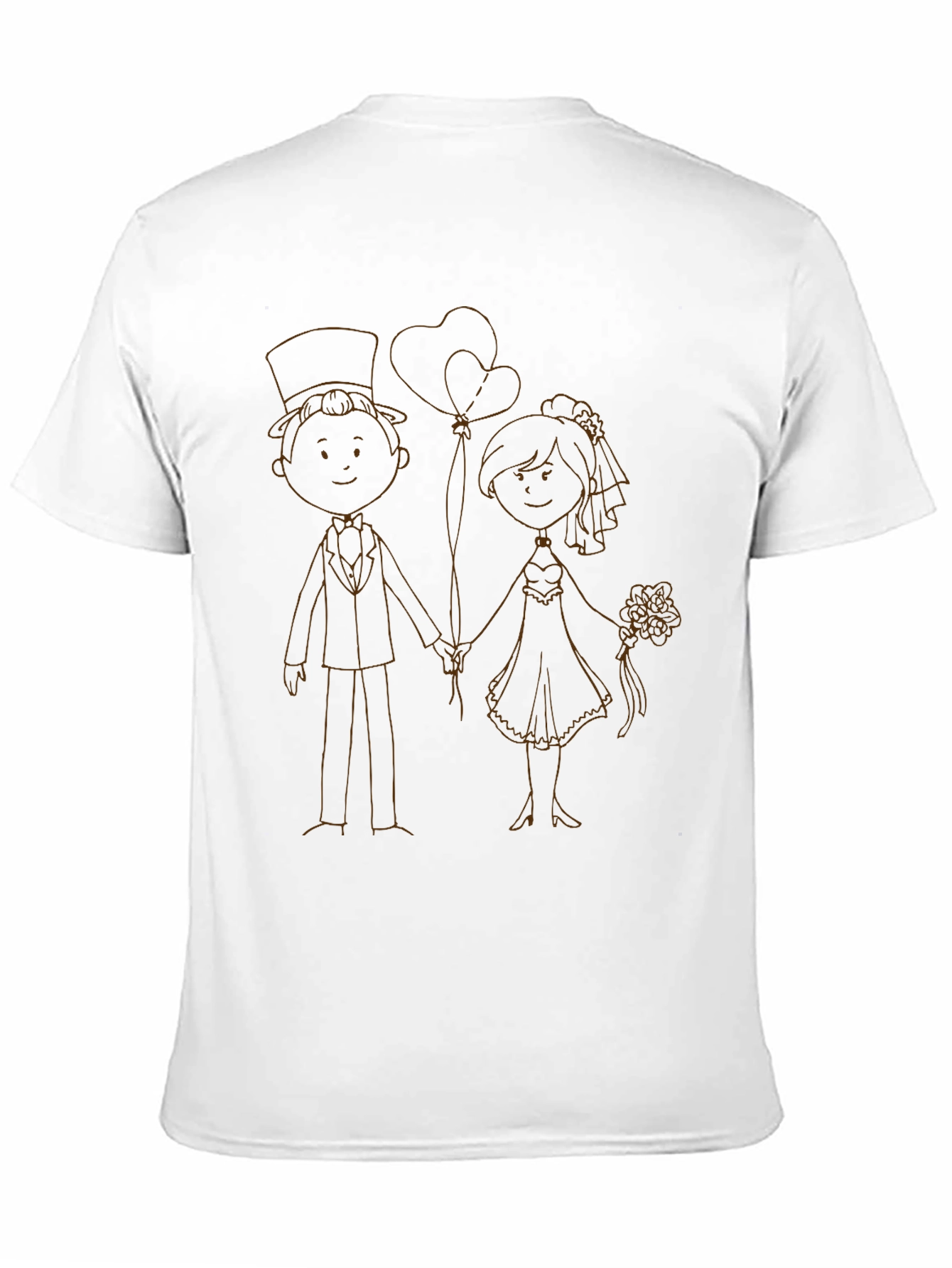 Black Wedding Couple Graphic Tee