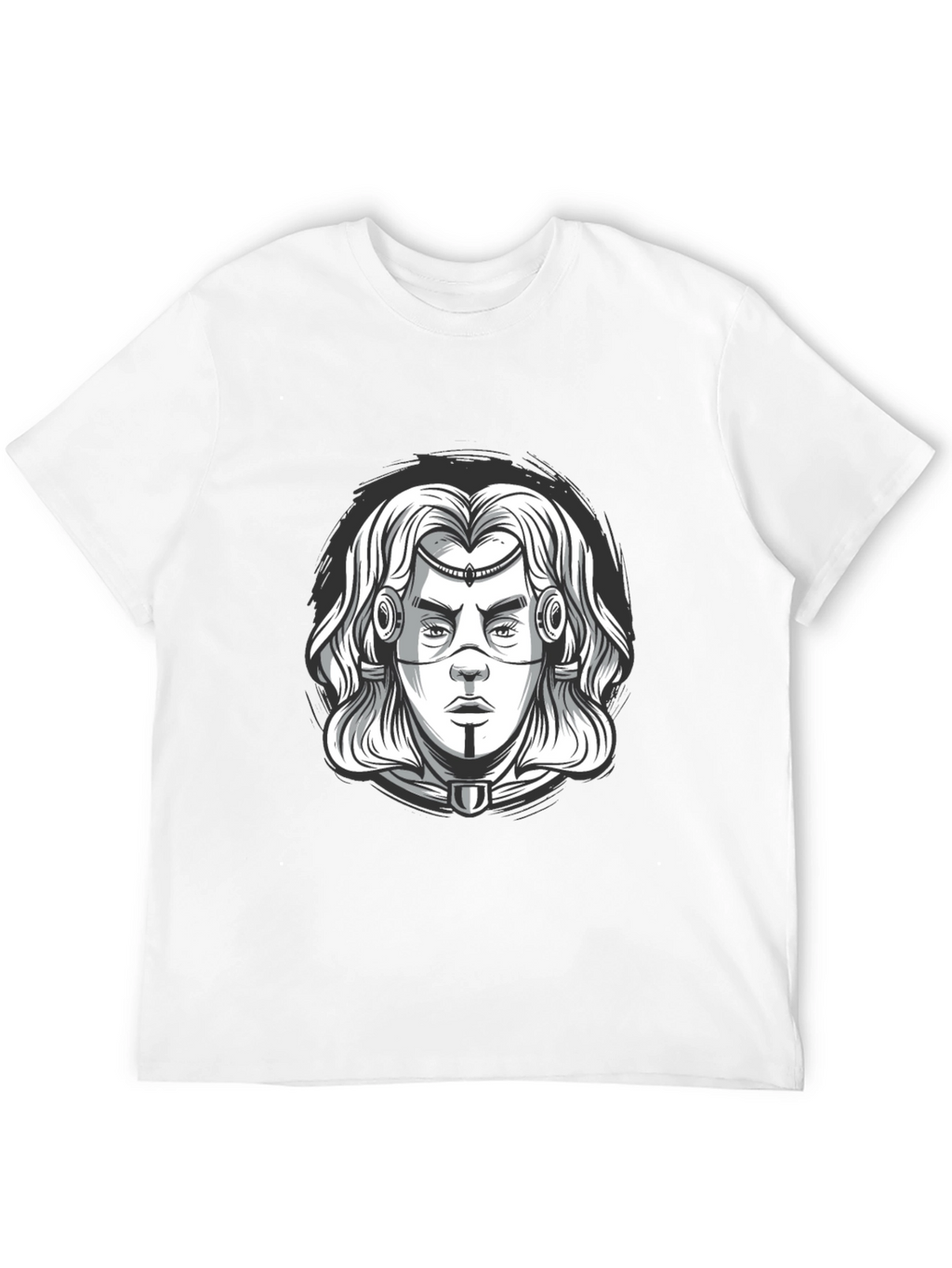 Cyberpunk Warrior Graphic Tee - Black