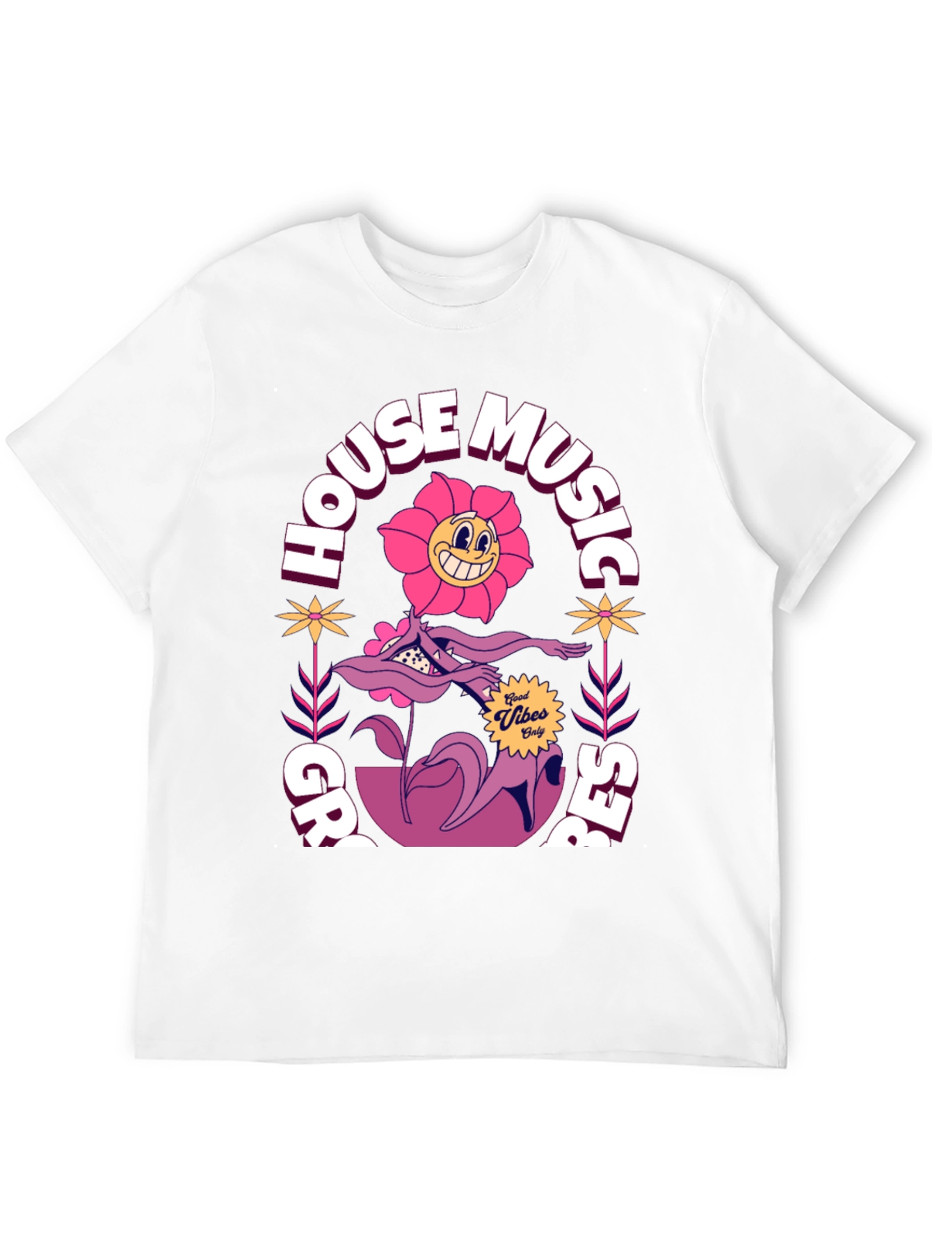 Groovy House Music Graphic T-Shirt