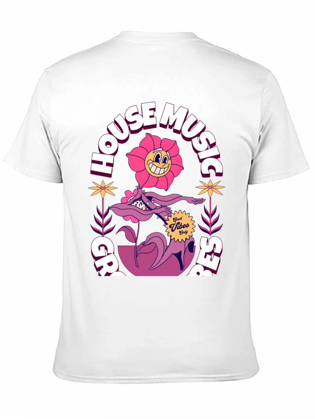 Groovy House Music Graphic T-Shirt