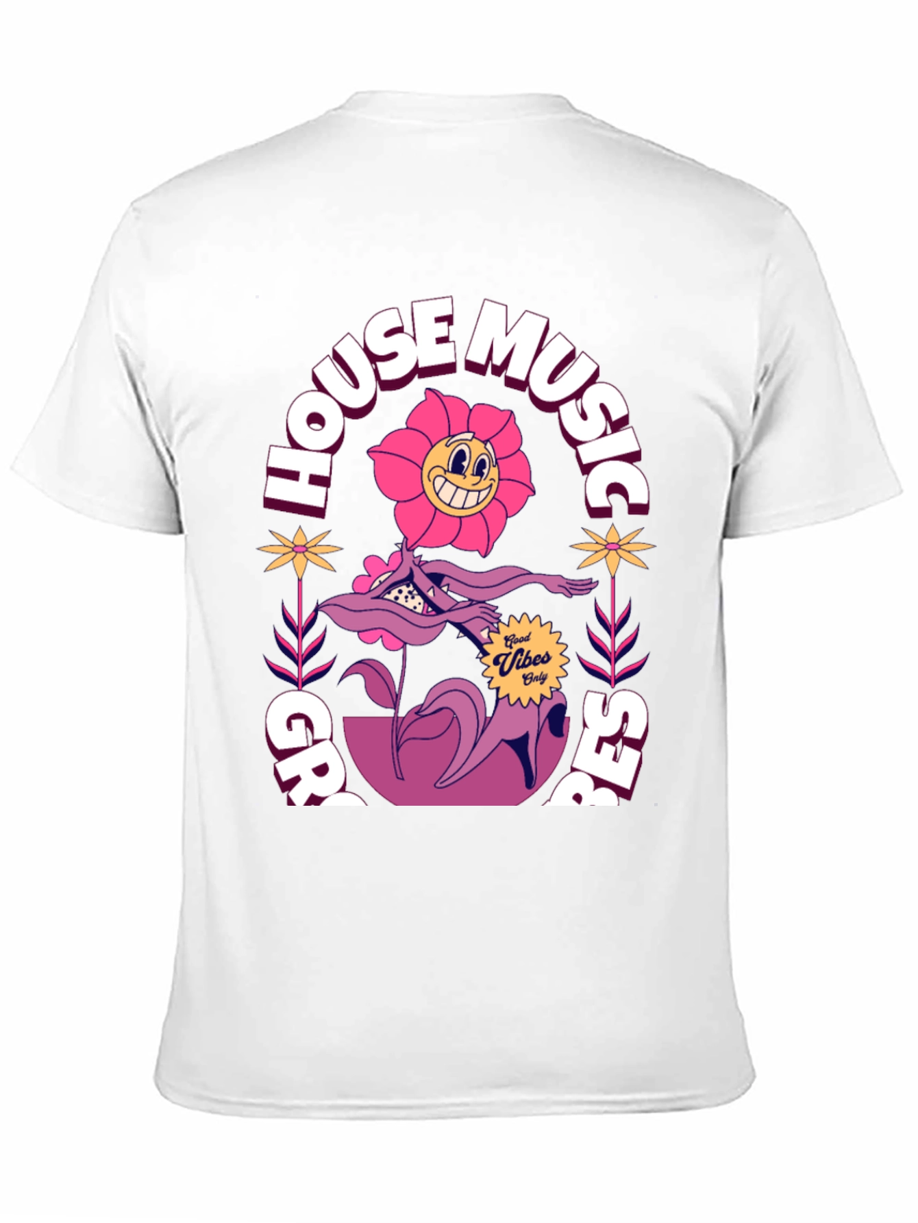 Groovy House Music Graphic T-Shirt
