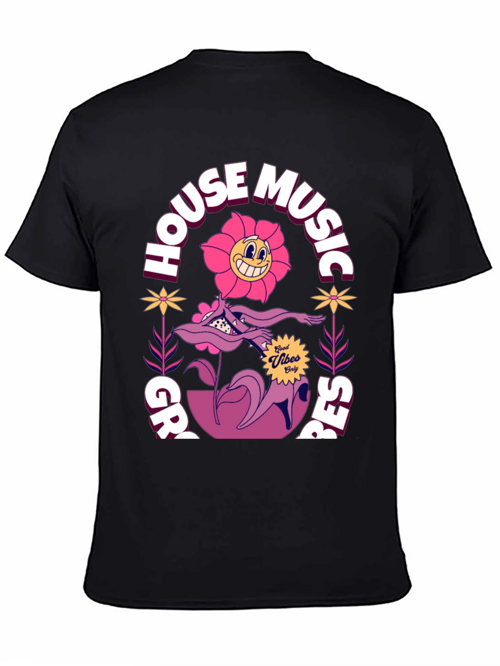 Groovy House Music Graphic T-Shirt