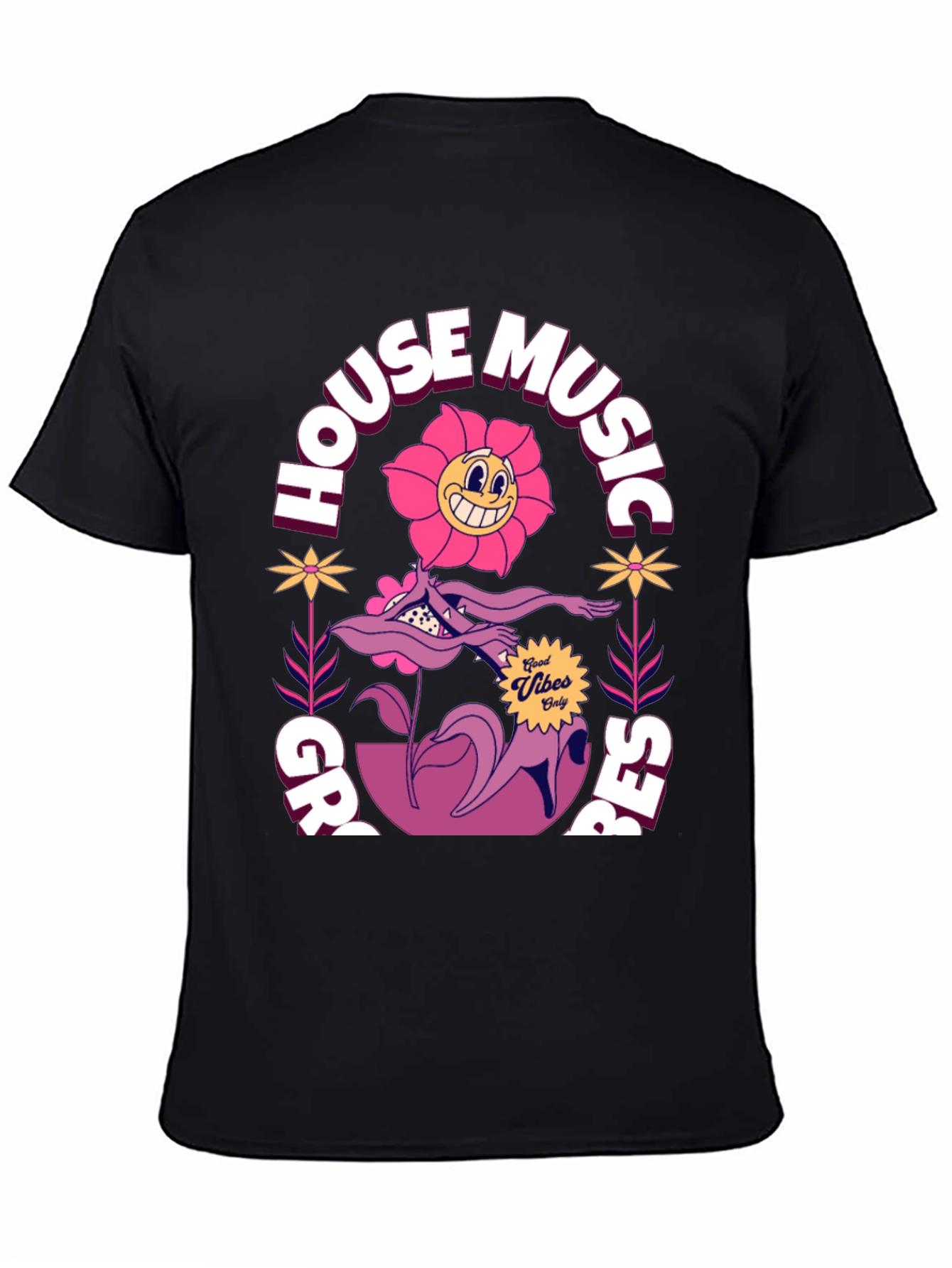 Groovy House Music Graphic T-Shirt
