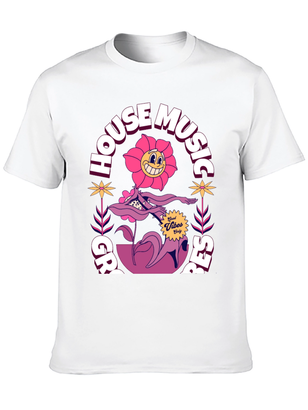 Groovy House Music Graphic T-Shirt