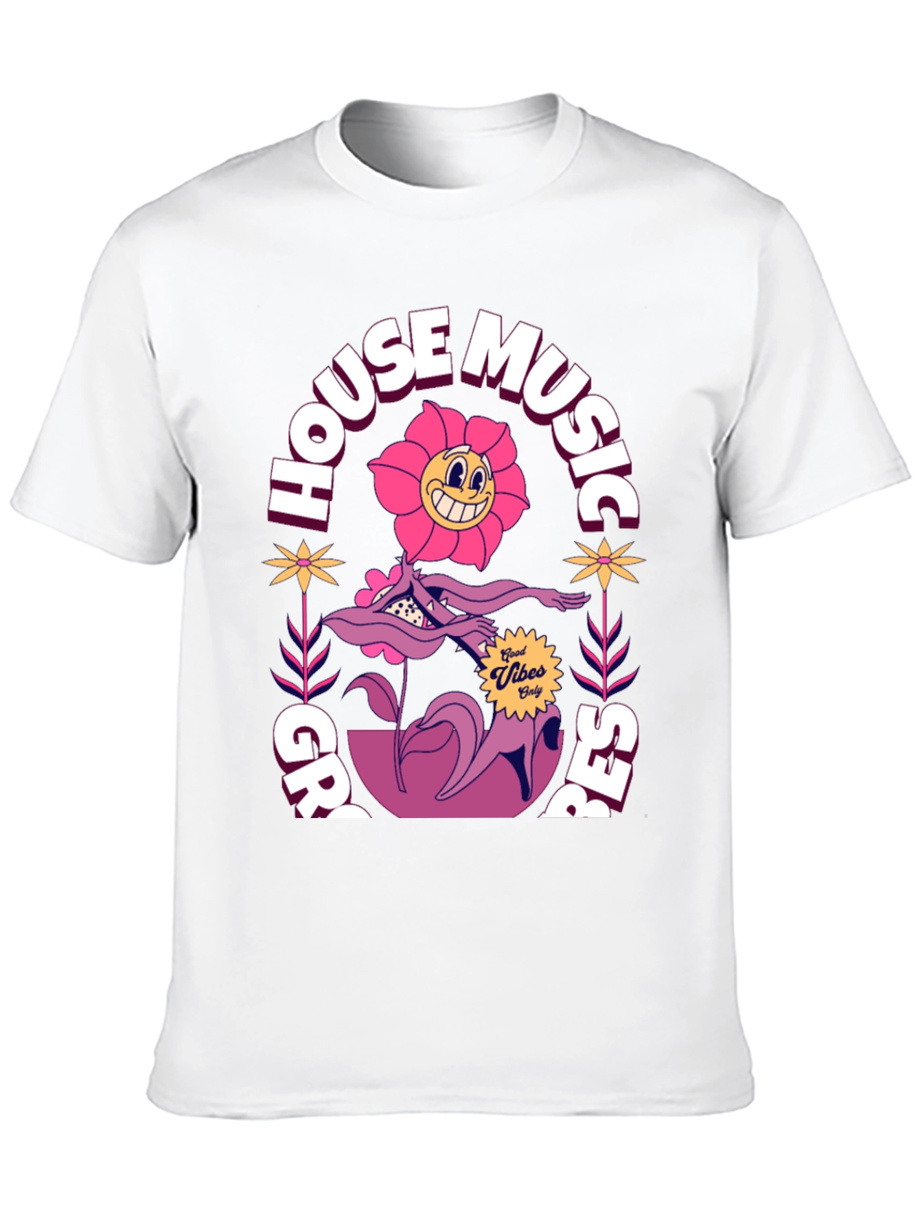 Groovy House Music Graphic T-Shirt