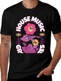 Groovy House Music Graphic T-Shirt