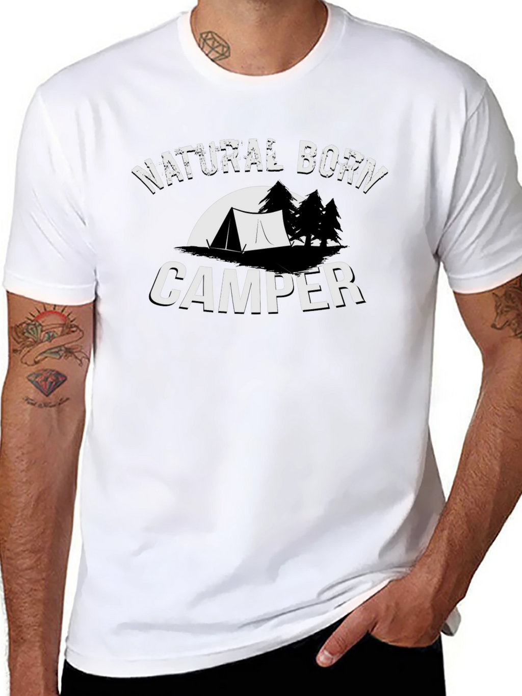 Natural Born Camper Black T-Shirt