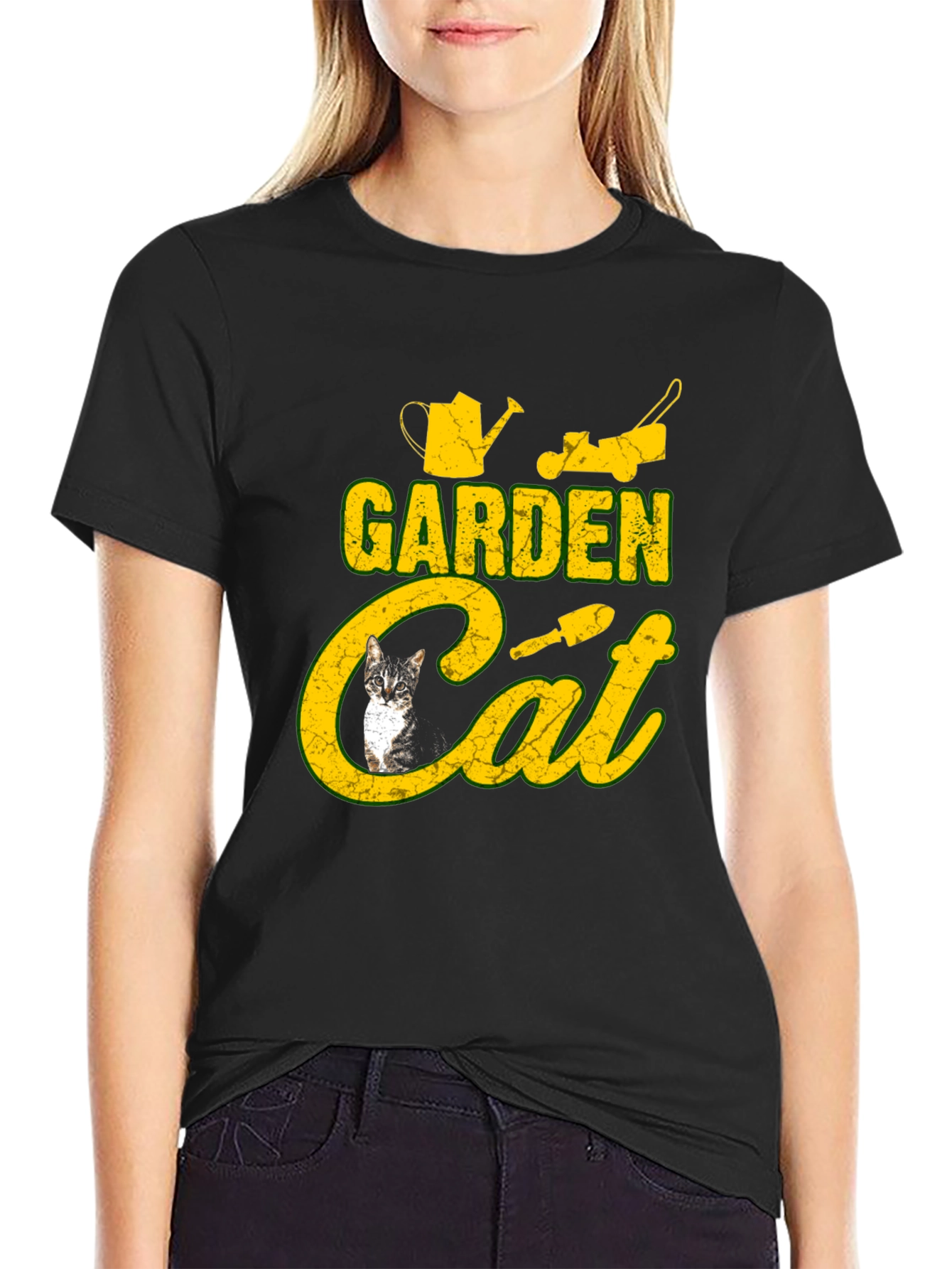 Garden Cat T-Shirt: Funny Gardening Tee for Cat Lovers