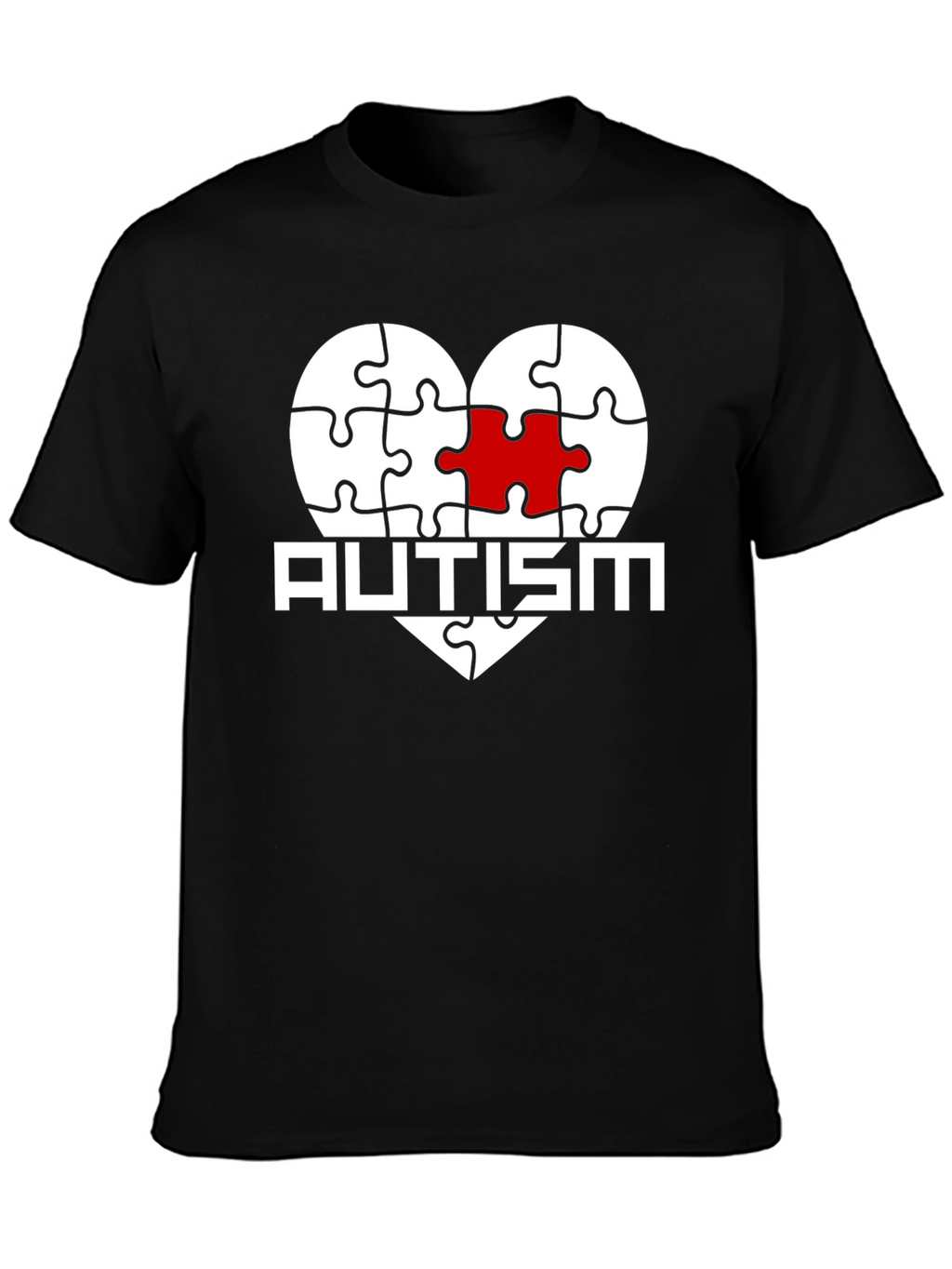 Autism Awareness Puzzle Heart Graphic T-Shirt