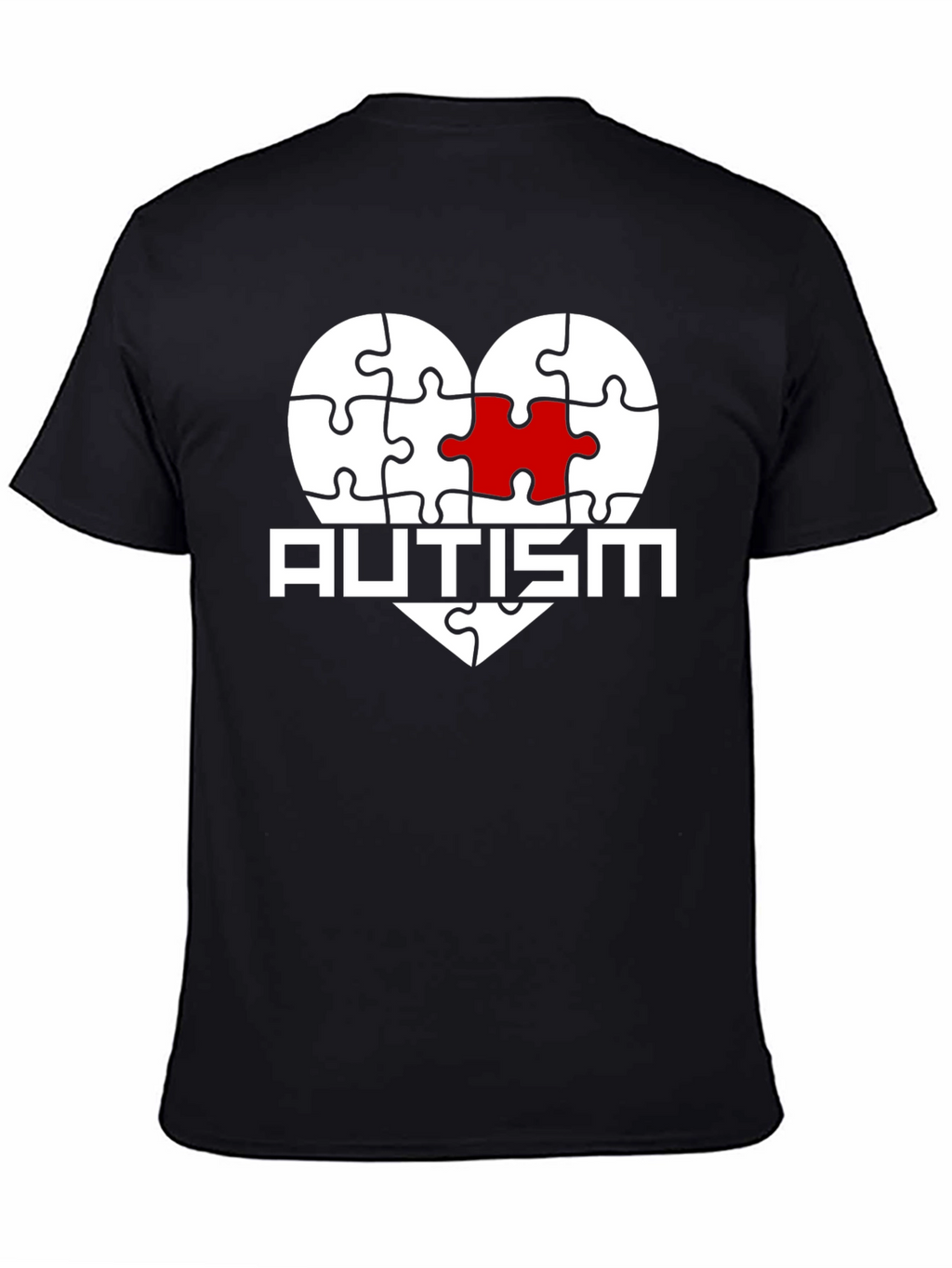Autism Awareness Puzzle Heart Graphic T-Shirt
