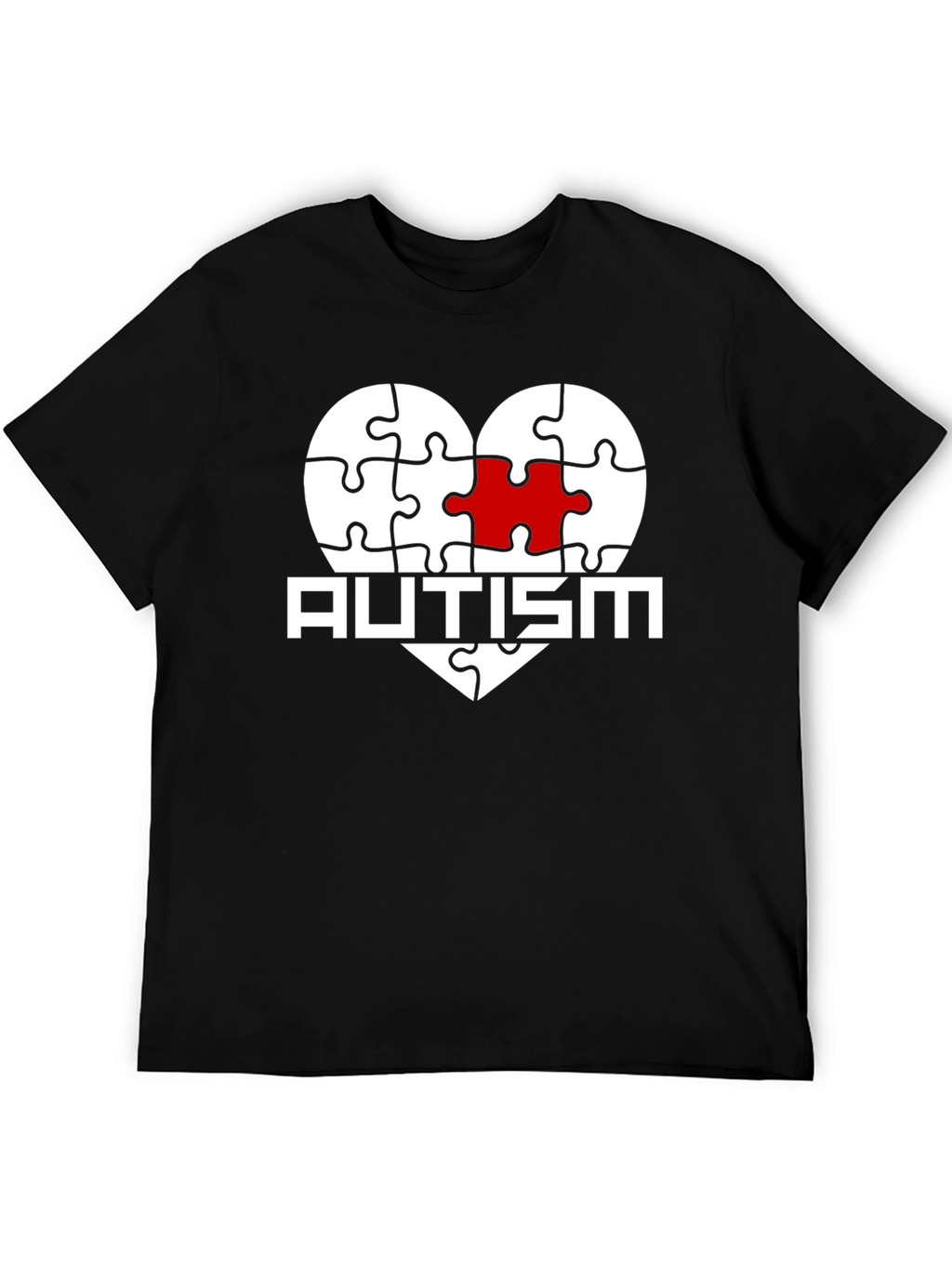 Autism Awareness Puzzle Heart Graphic T-Shirt