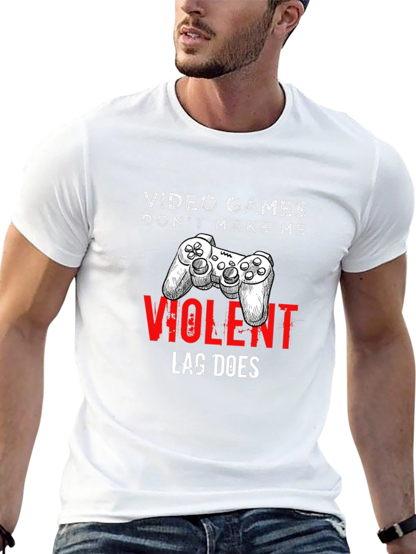 Video Games Dont Make Me Violent Graphic Tee
