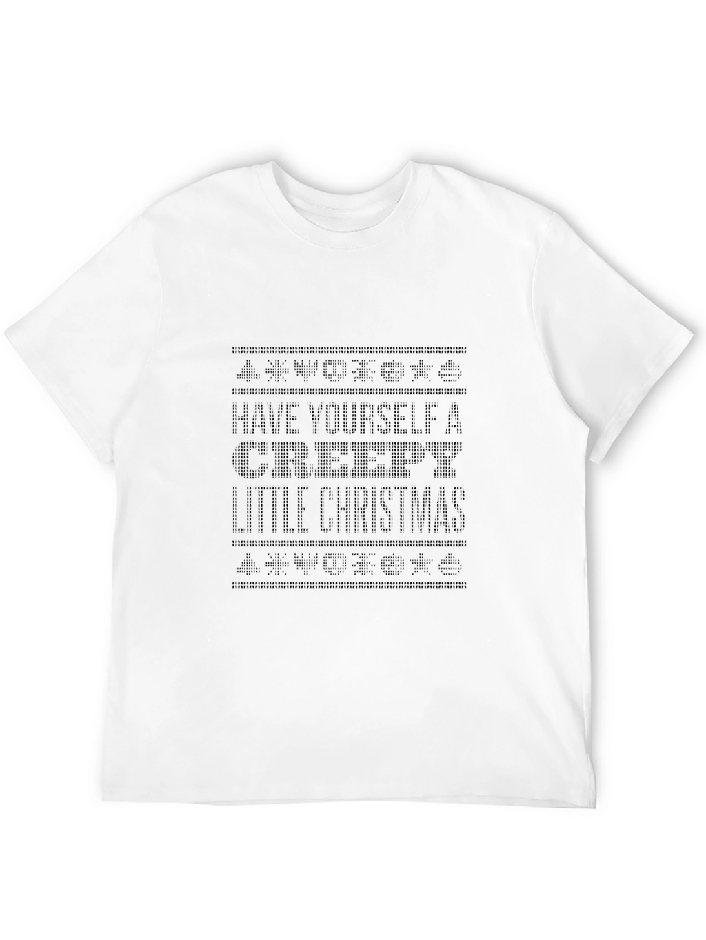 Creepy Christmas Graphic Tee - Soft Black Cotton Shirt
