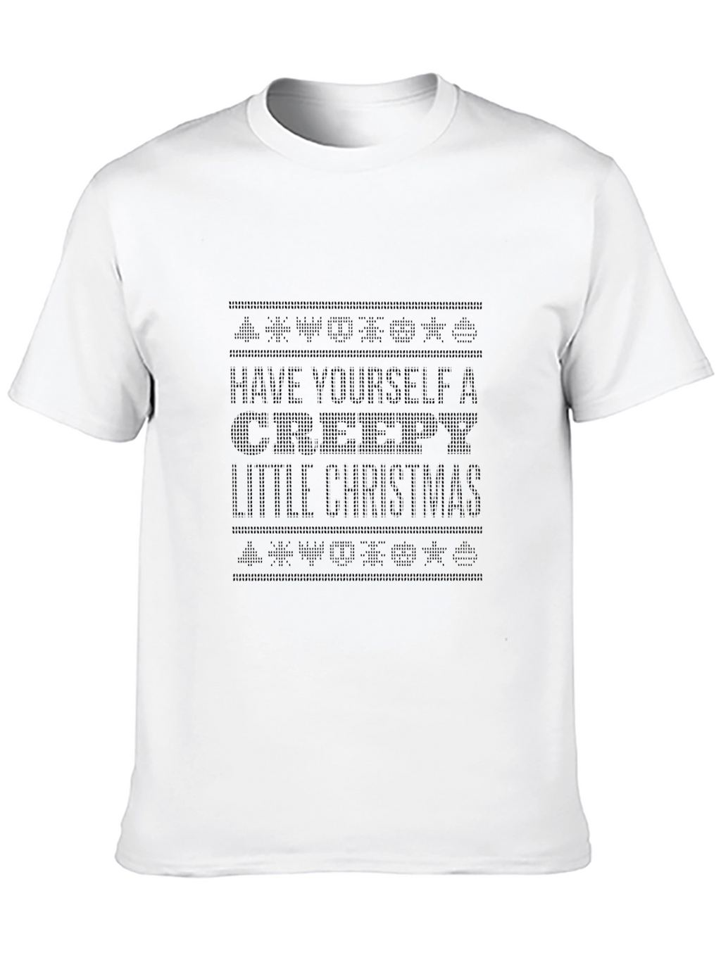 Creepy Christmas Graphic Tee - Soft Black Cotton Shirt