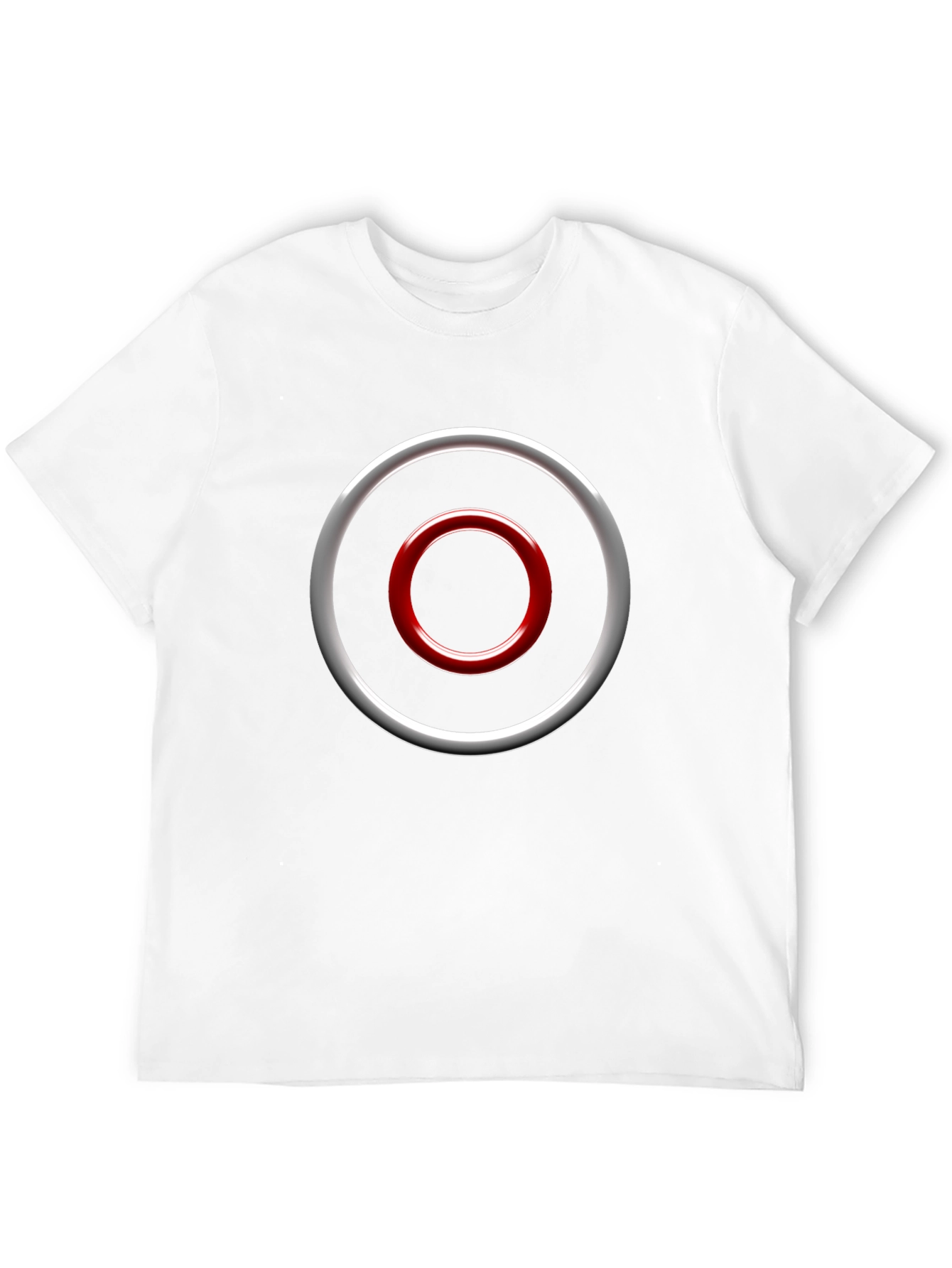 Abstract Circle Graphic Tee - Casual Black T-Shirt