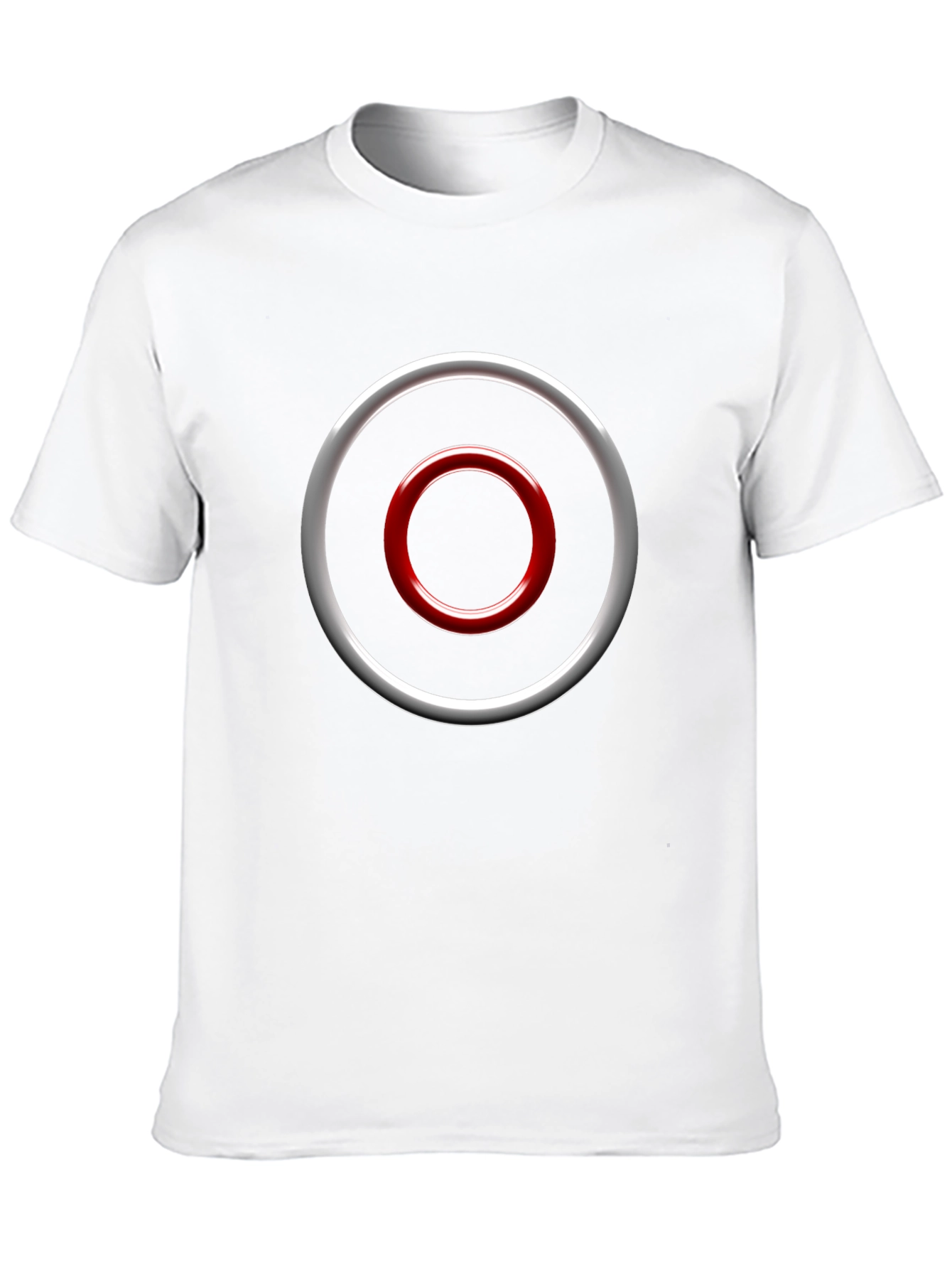 Abstract Circle Graphic Tee - Casual Black T-Shirt