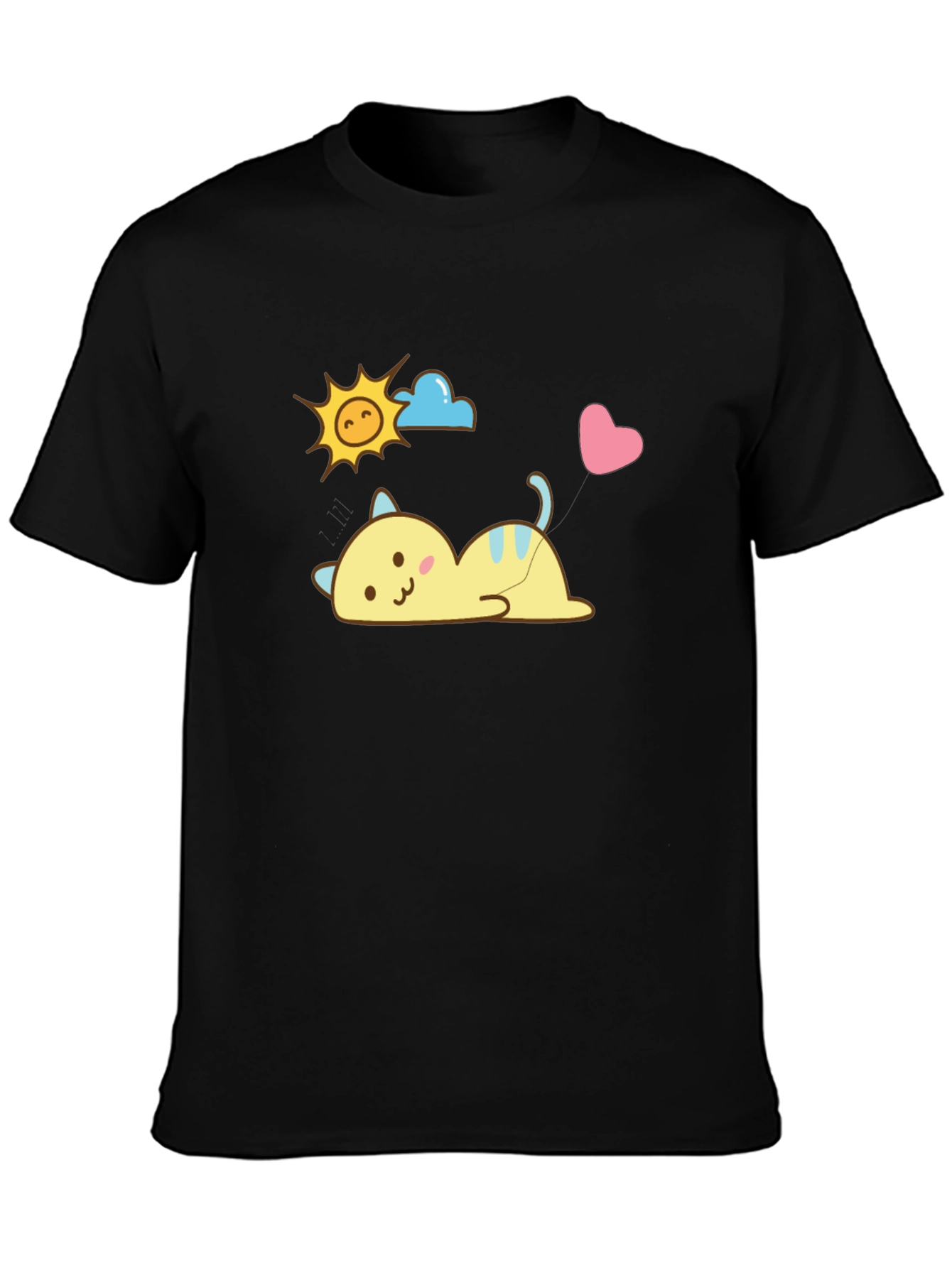 Cute Cartoon Cat T-Shirt - Kawaii Style