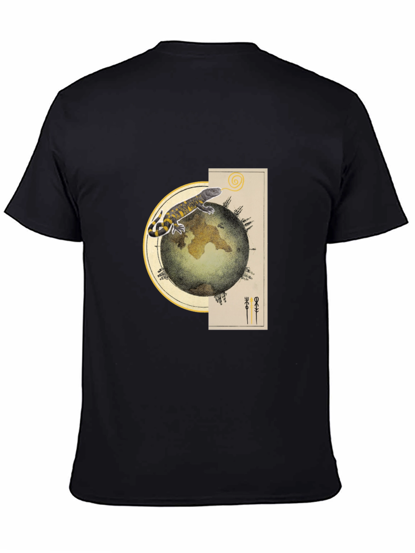 Lizard Planet Graphic Tee - Black