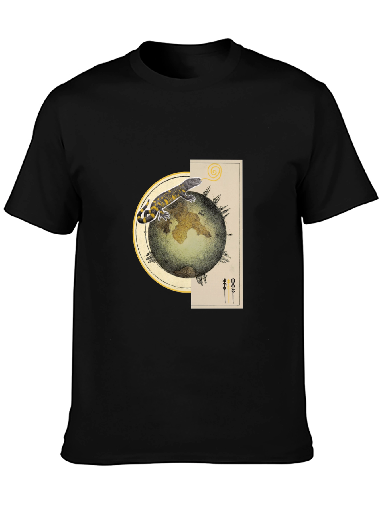 Lizard Planet Graphic Tee - Black